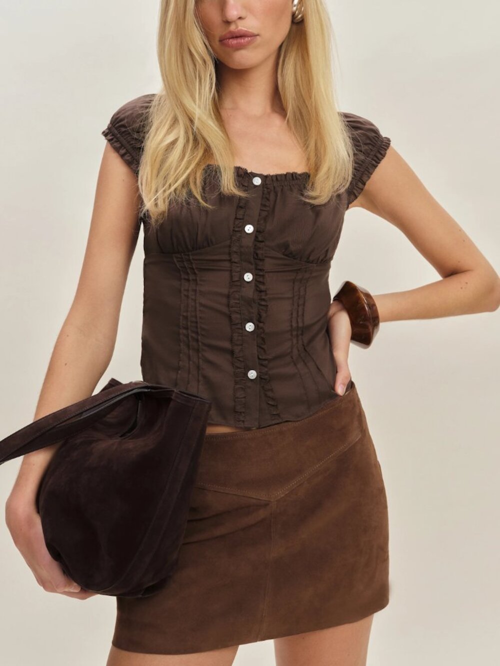 NWT Reformation x Devon Lee Carlson Layla Skirt Size 10